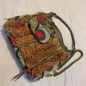 MZ Wallace Hard to Find, NEW BoHo Cross body Handbag Tote/ attachable pouch.